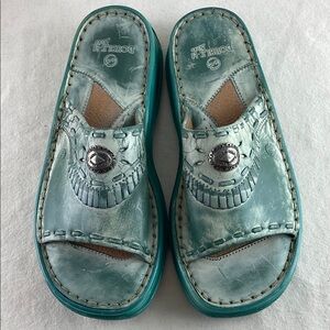 Double H Leather Slide Sandals Size 7.5